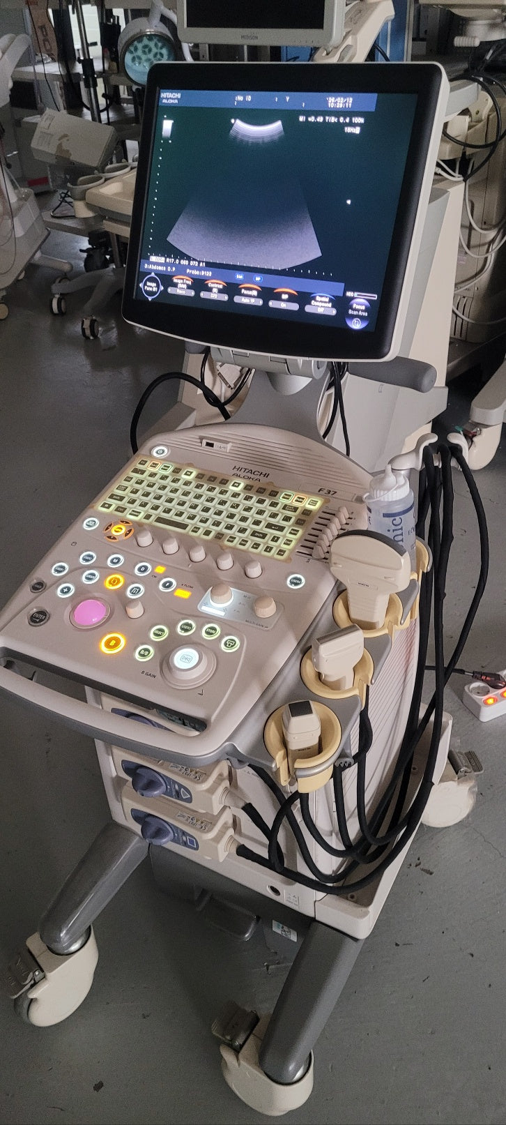 Sale For Hitachi Aloka F37 with Convex Linear Cardiac UST 5299 UST 9123 UST 5413 3 Probes