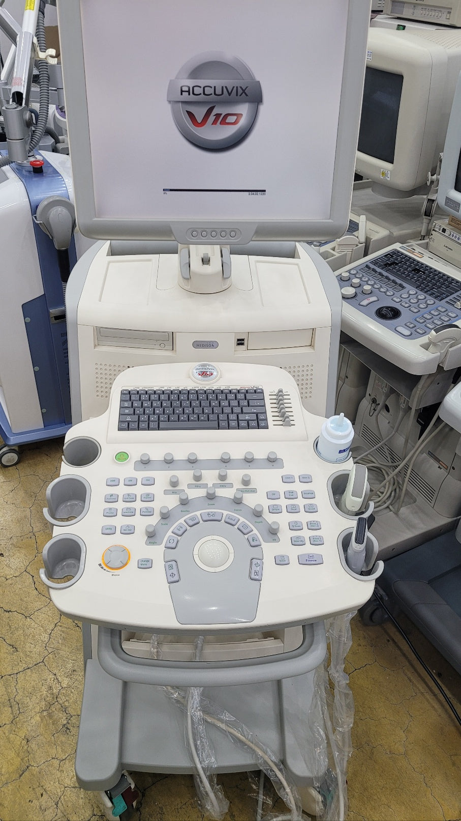 Used Medison Accuvix V10 With Linear L5-13lS Convex C2-61C Two Probes Ultrasound Machine
