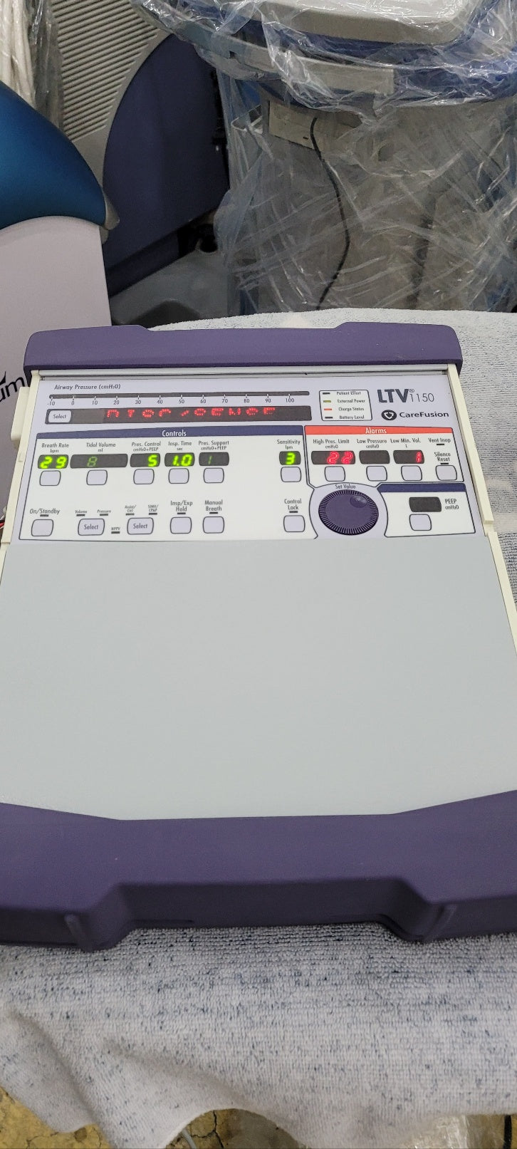 Used Carefusion LTV1150 Wih Power Supply Cable