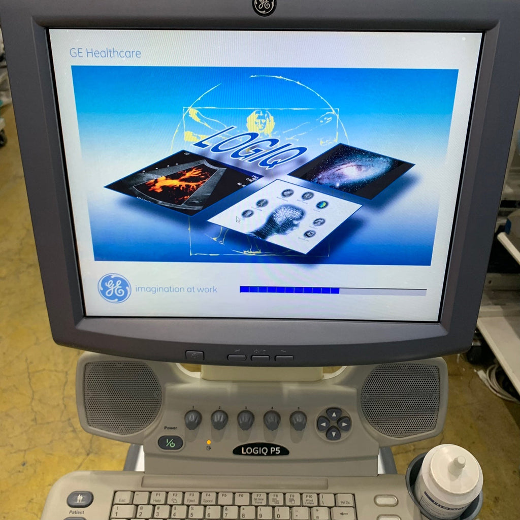 Used GE Logiq P5 Ultrasound Unit with Linear Probe Convex Probe