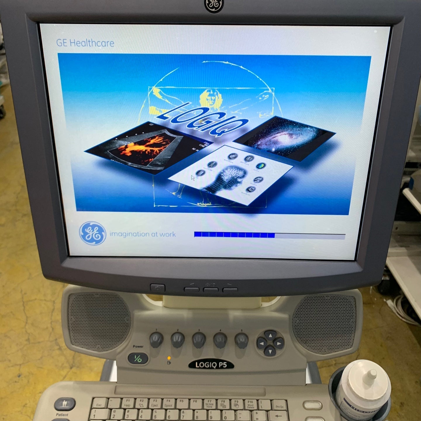 Used GE Logiq P5 Ultrasound Unit with Linear Probe Convex Probe