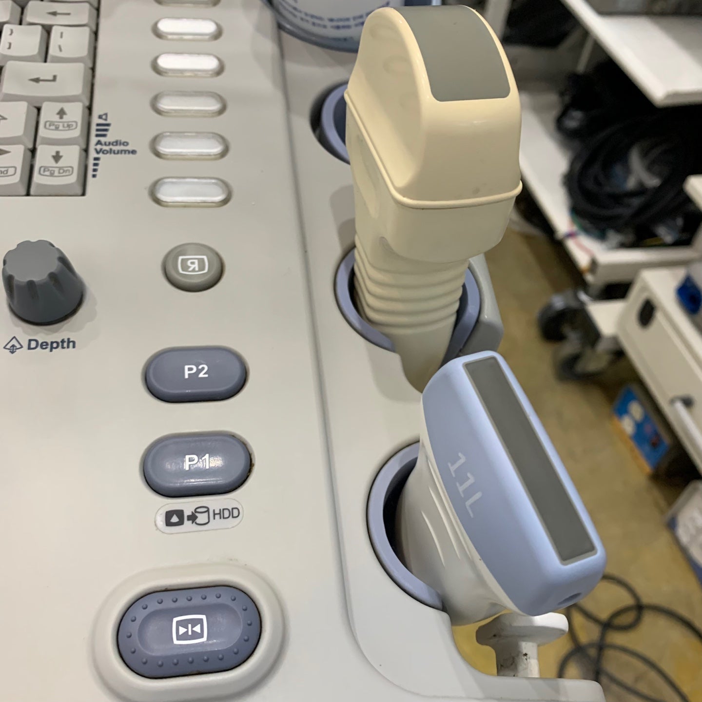 Used GE Logiq P5 Ultrasound Unit with Linear Probe Convex Probe