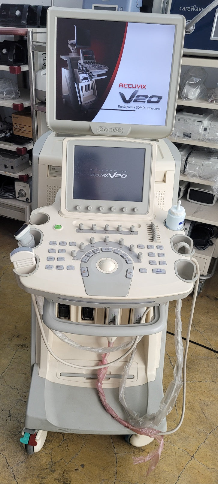  Used Medison Accuvix V20 4D 3D Ultrasound with Convex Linear Probe