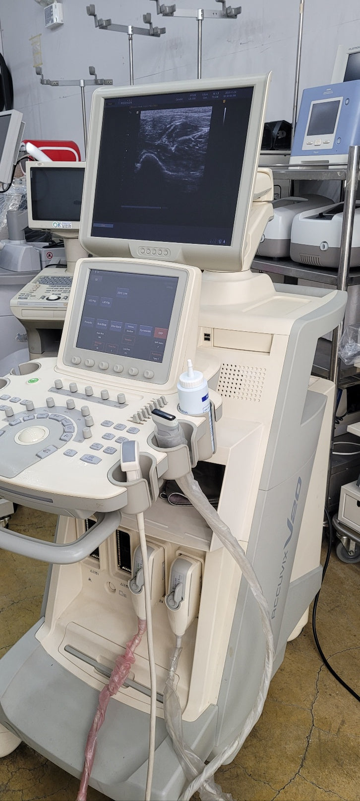 Used Medison Accuvix V20 Ultrasound with Convex Linear Probe