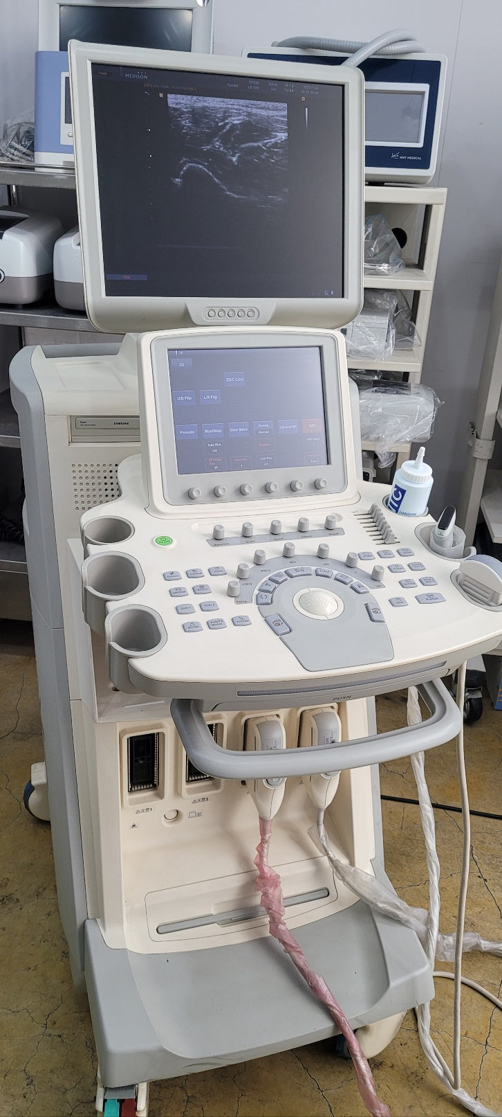 Used Medison Accuvix V20 Ultrasound with Convex Linear Probe