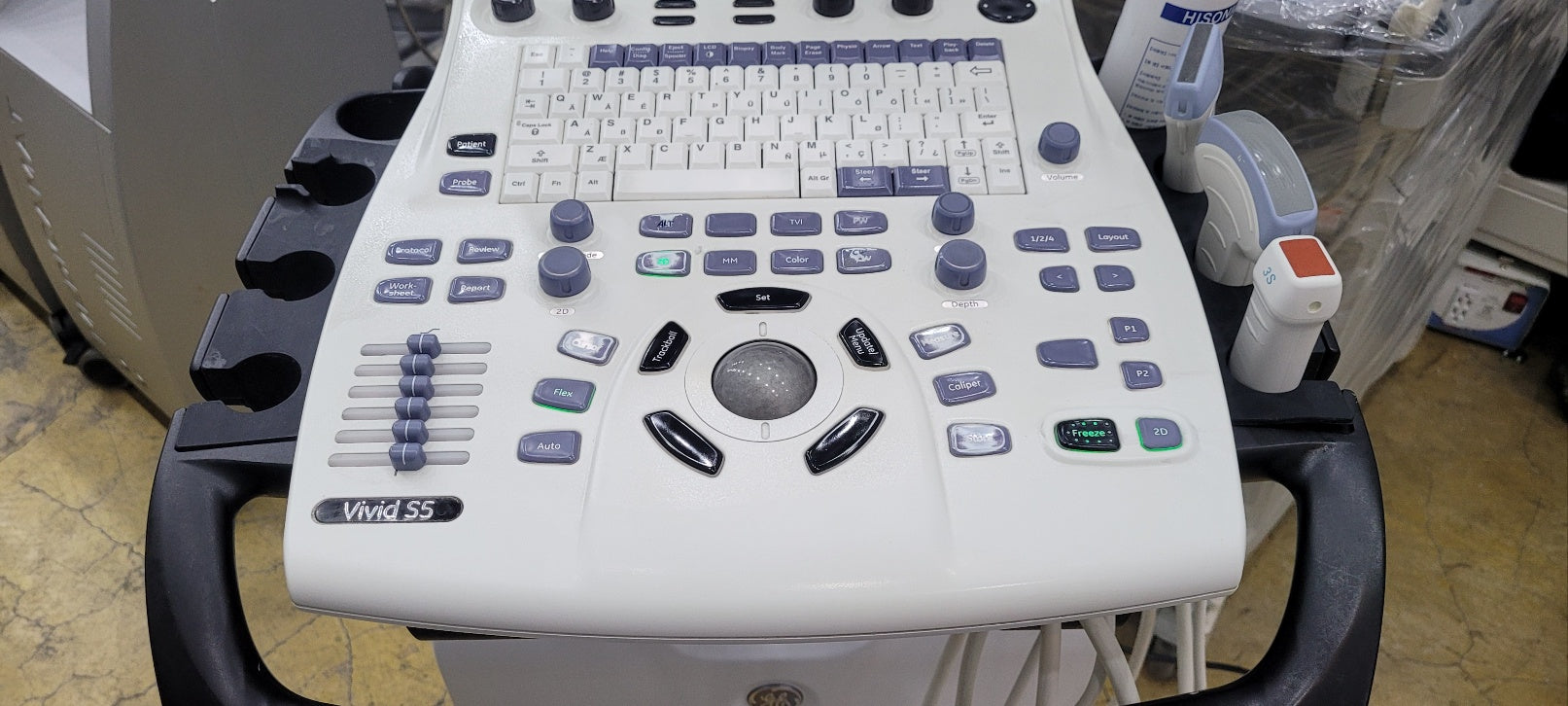 Used GE vivid S5 with Cardiac Convex Linear 3Probe