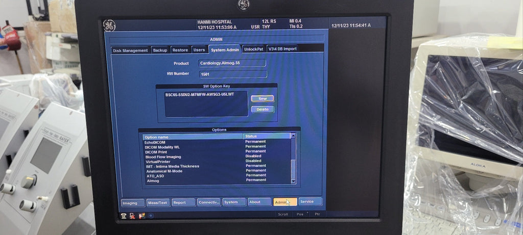 Used GE vivid S5 with Cardiac Convex Linear 3Probe