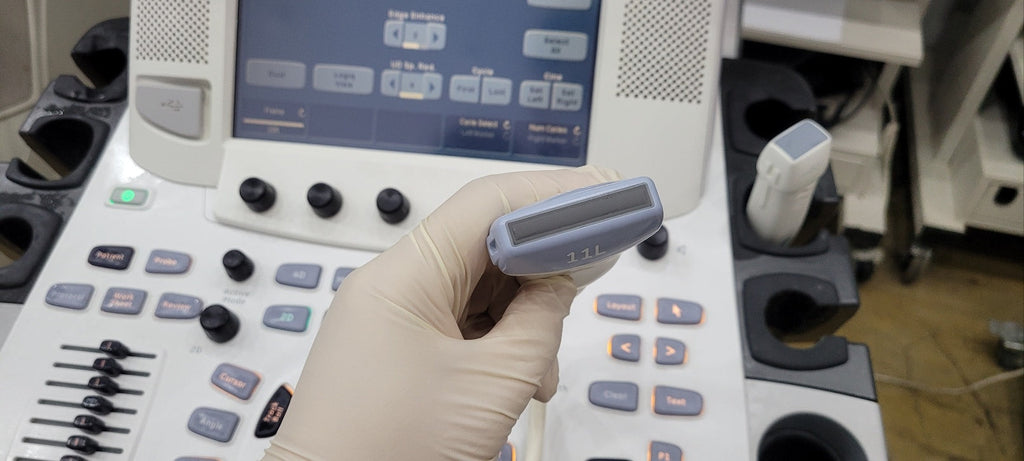 GE Vivid E9 XDClear with M5Sc Cardiac & 11L Linear 2 Probes