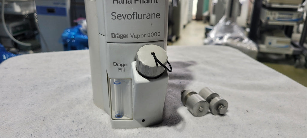 Used Drager Vapor 2000 Sevoflurane Vaporizer With Connected Part
