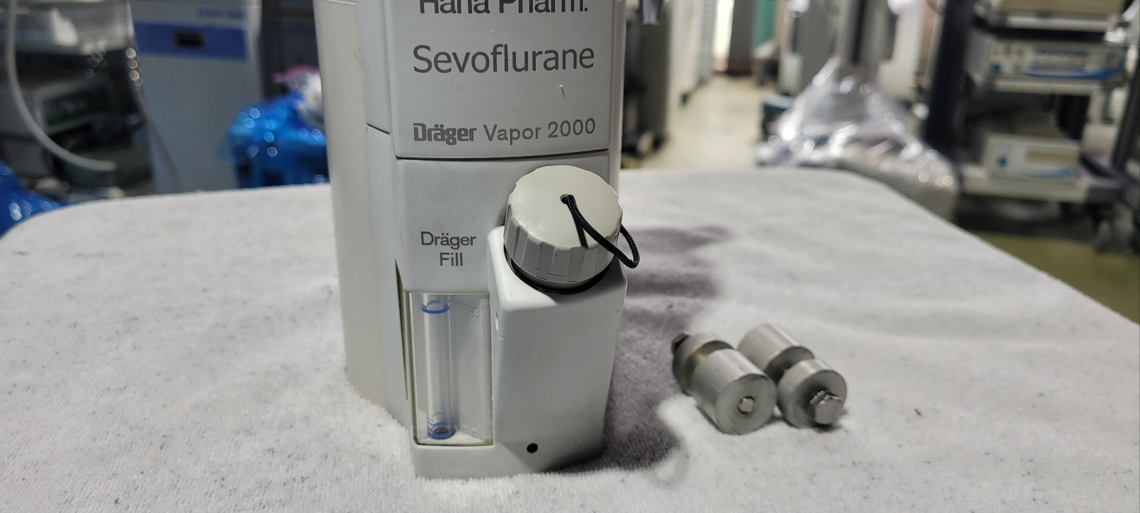 Used Drager Vapor 2000 Sevoflurane Vaporizer With Connected Part