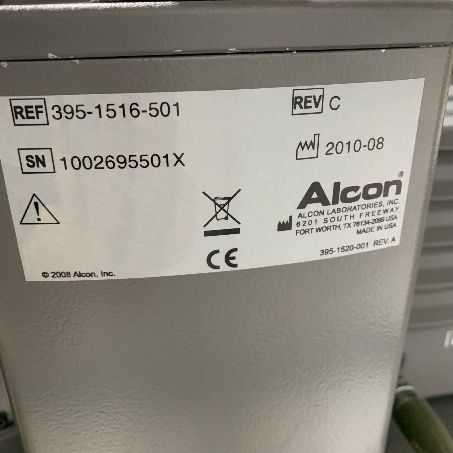 Used Alcon Laureate World Phaco System Ophthalmic Equipment