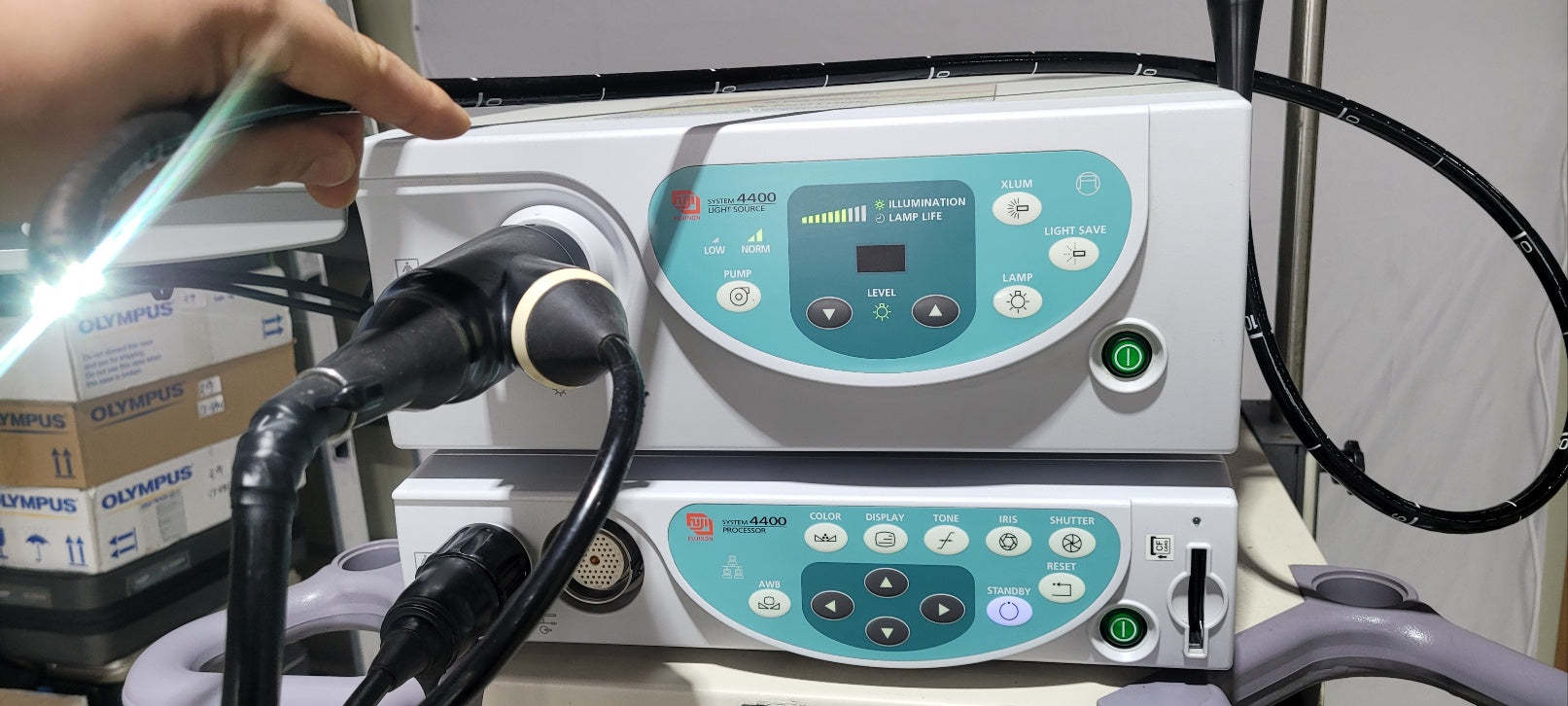 Used Fujinon Gastroscope EG-590WR System 4400 Processor Lightsource