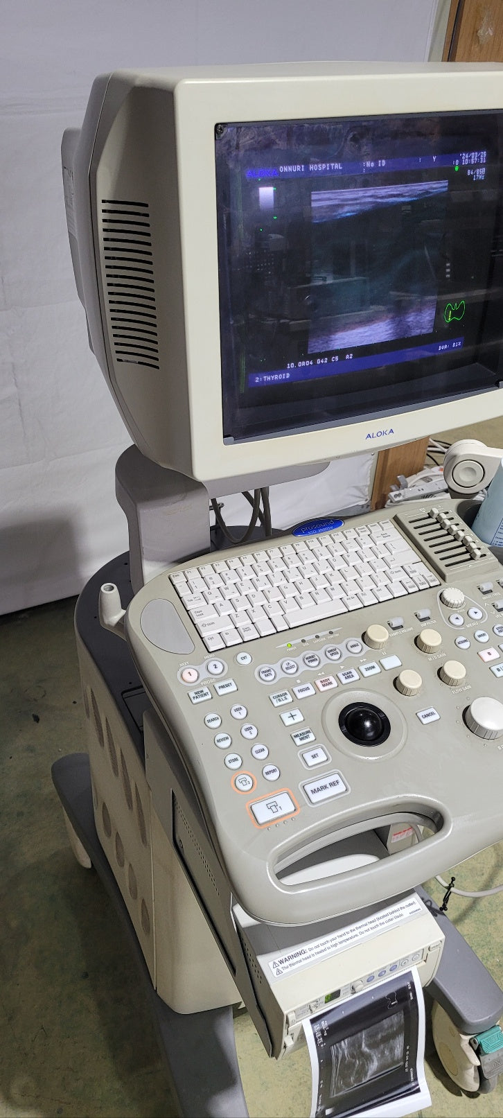 Used Aloka Prosound SSD-3500SV with 2Probe Convex Linear Transducer