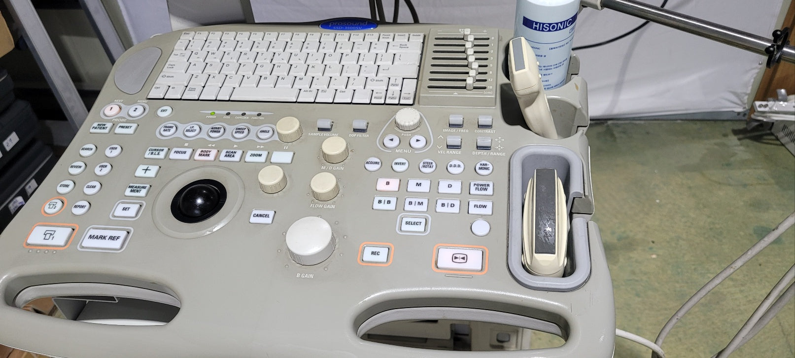 Used Aloka Prosound SSD-3500SV with 2Probe Convex Linear Transducer