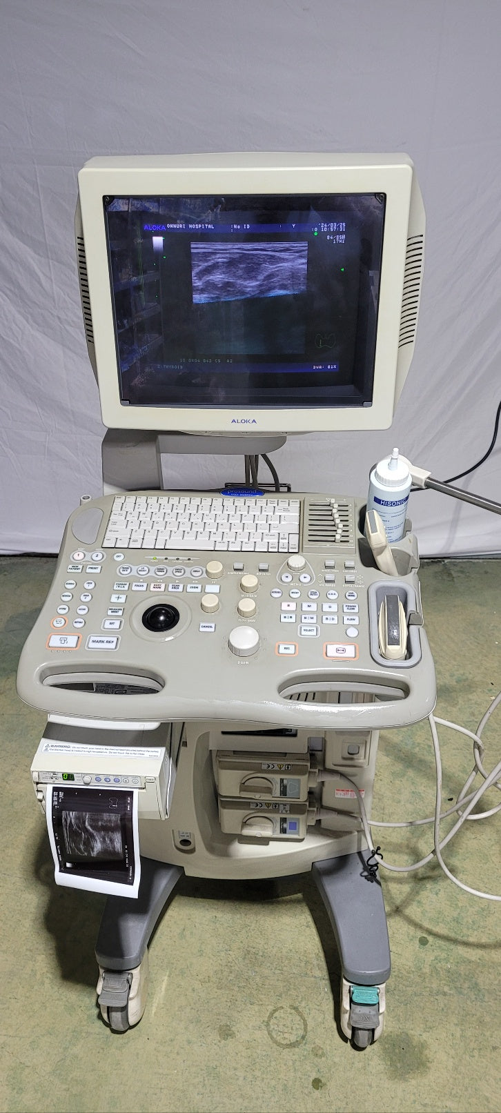 Used Aloka Prosound SSD-3500SV with 2Probe Convex Linear Transducer
