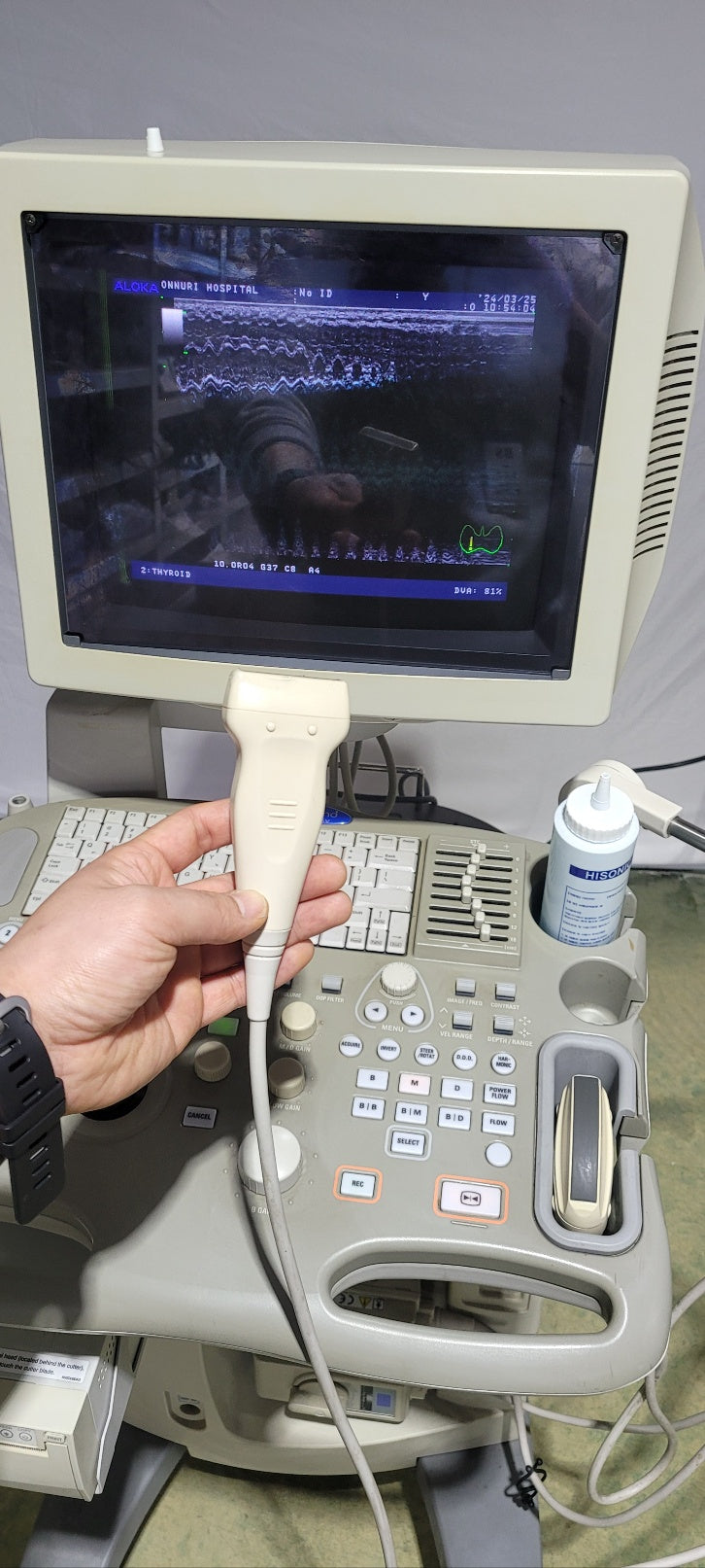 Used Aloka Prosound SSD-3500SV with 2Probe Convex Linear Transducer