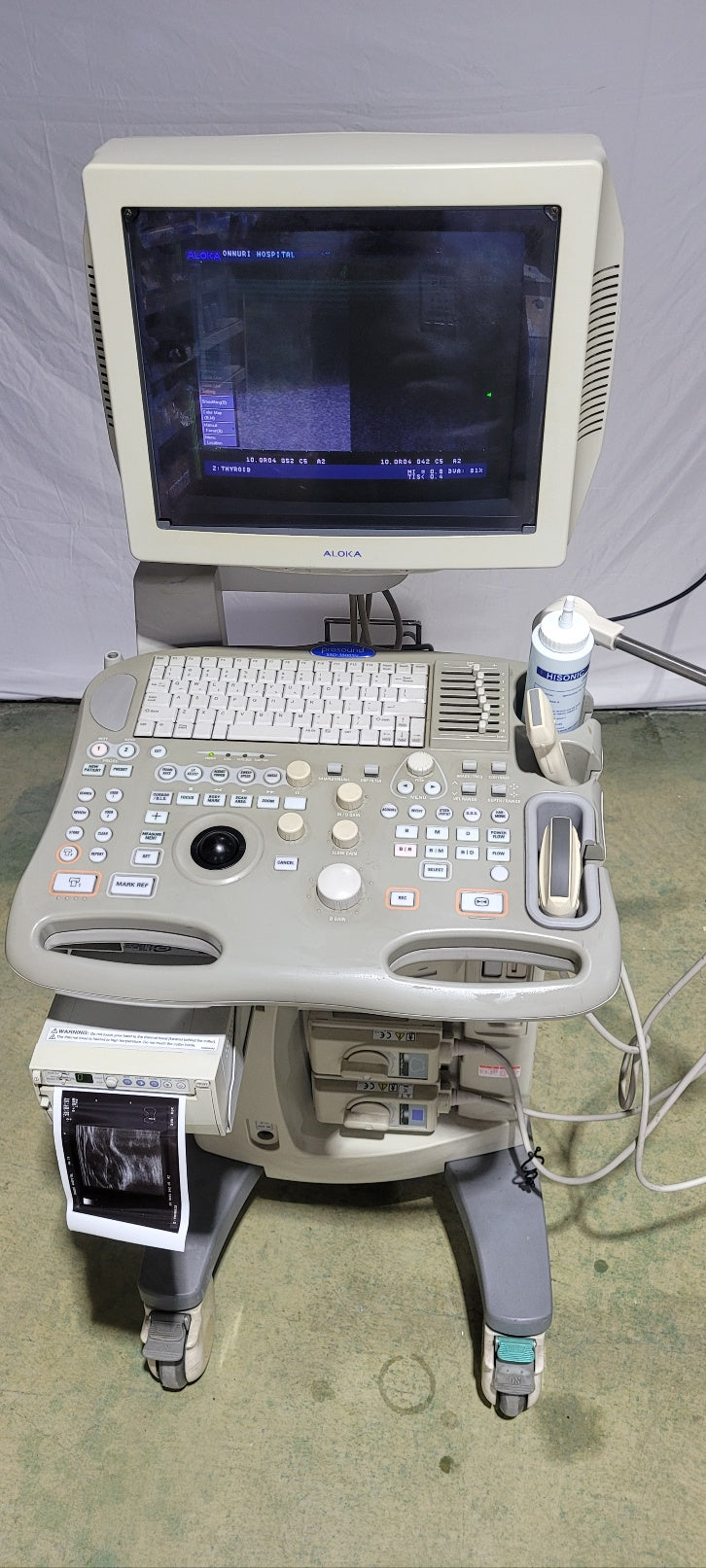 Used Aloka Prosound SSD-3500SV with 2Probe Convex Linear Transducer