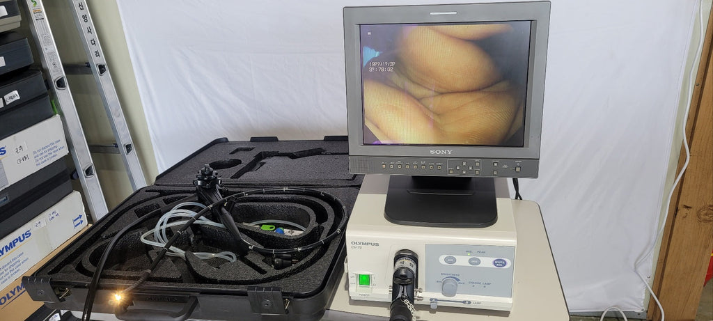 Used Olympus GIF-V70 Gastroscope With CV70 and Sony LCD Monitor