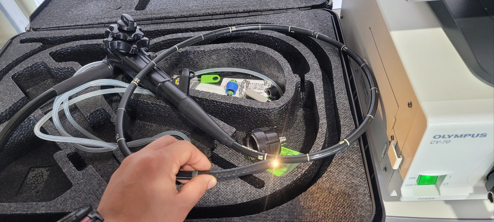 Used Olympus GIF-V70 Gastroscope With CV70 and Sony LCD Monitor LMD1420