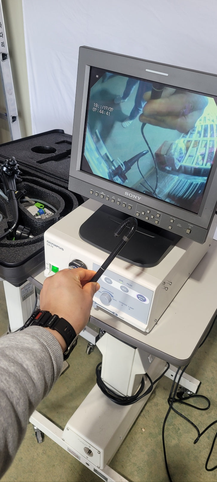 Used Olympus GIF-V70 Gastroscope With CV70 and Sony LCD Monitor