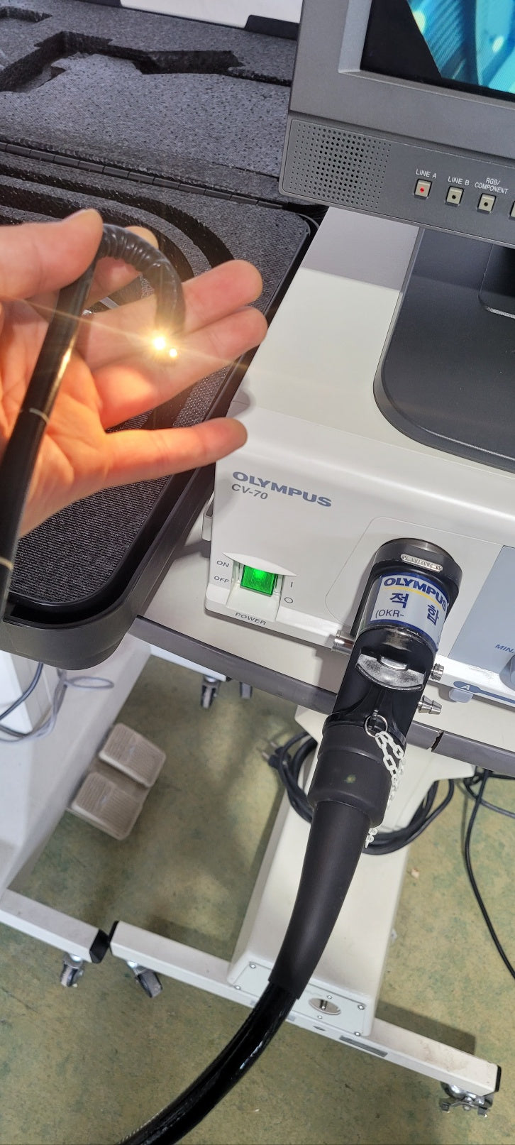 Used Olympus GIF-V70 Gastroscope With CV70 and Sony LCD Monitor