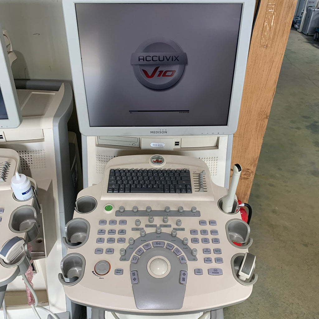 Used Medison Accuvix V10 Ultrasound with Convex Vaginal Probes