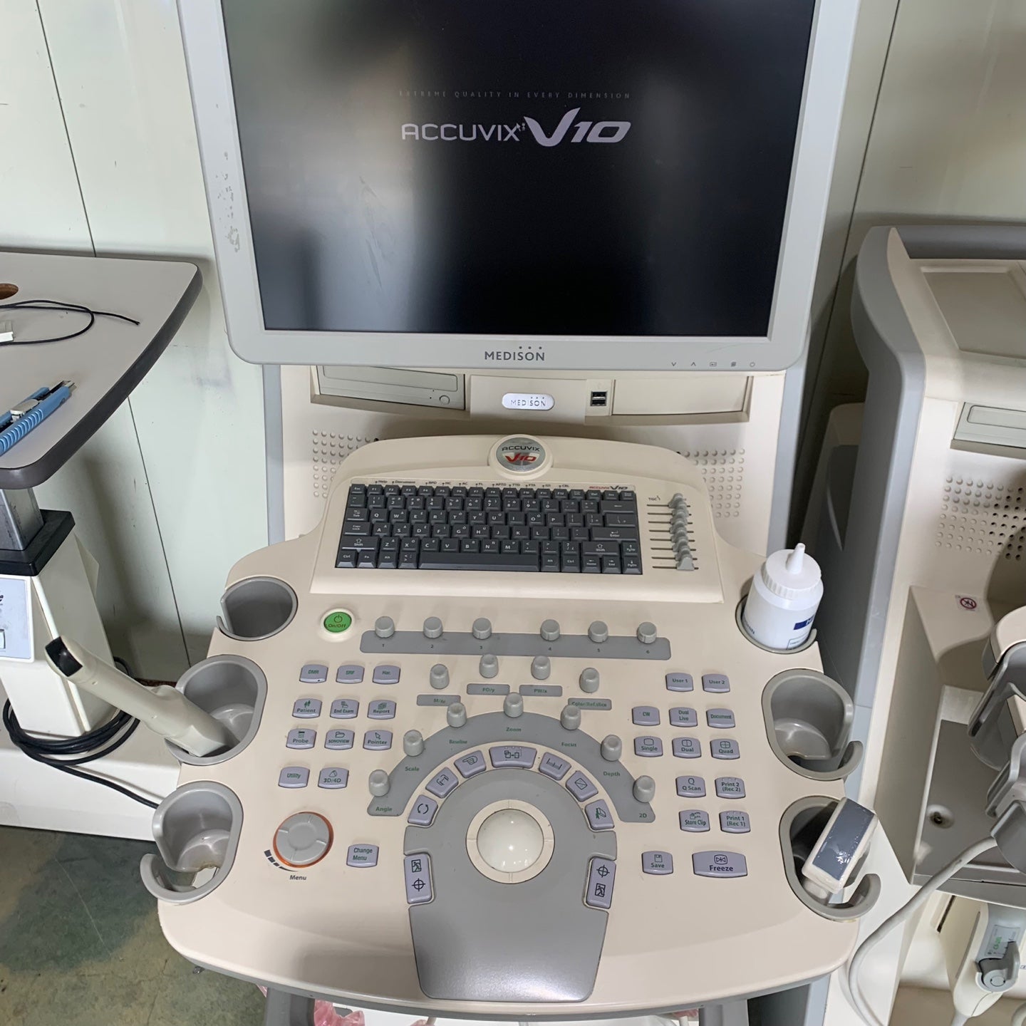 Used Medison Accuvix V10 Ultrasound with Convex Vaginal Probes