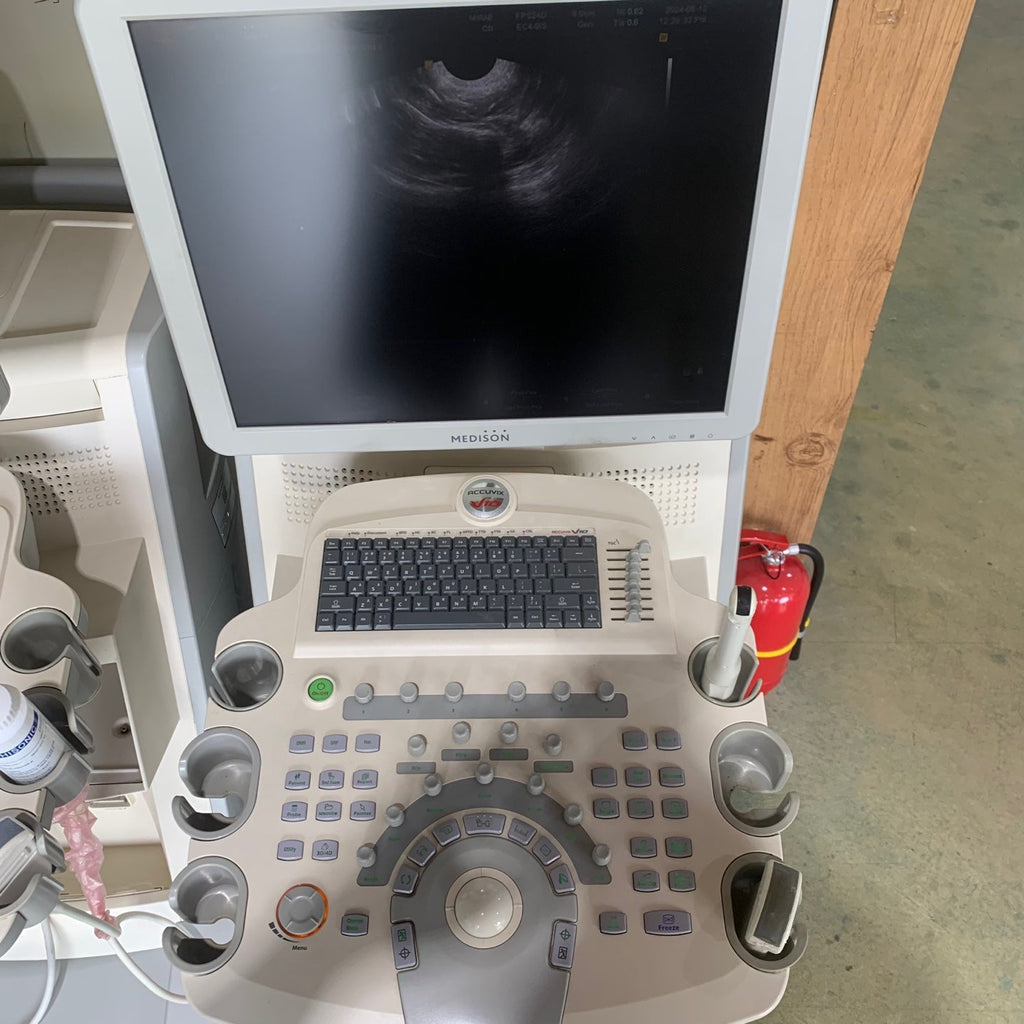 Used Medison Accuvix V10 Ultrasound with Convex Vaginal Probes