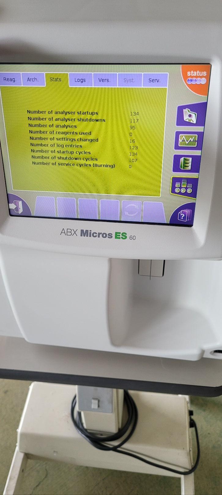 Used HORIBA ABX Micros ES 60 CBC Cellcounter