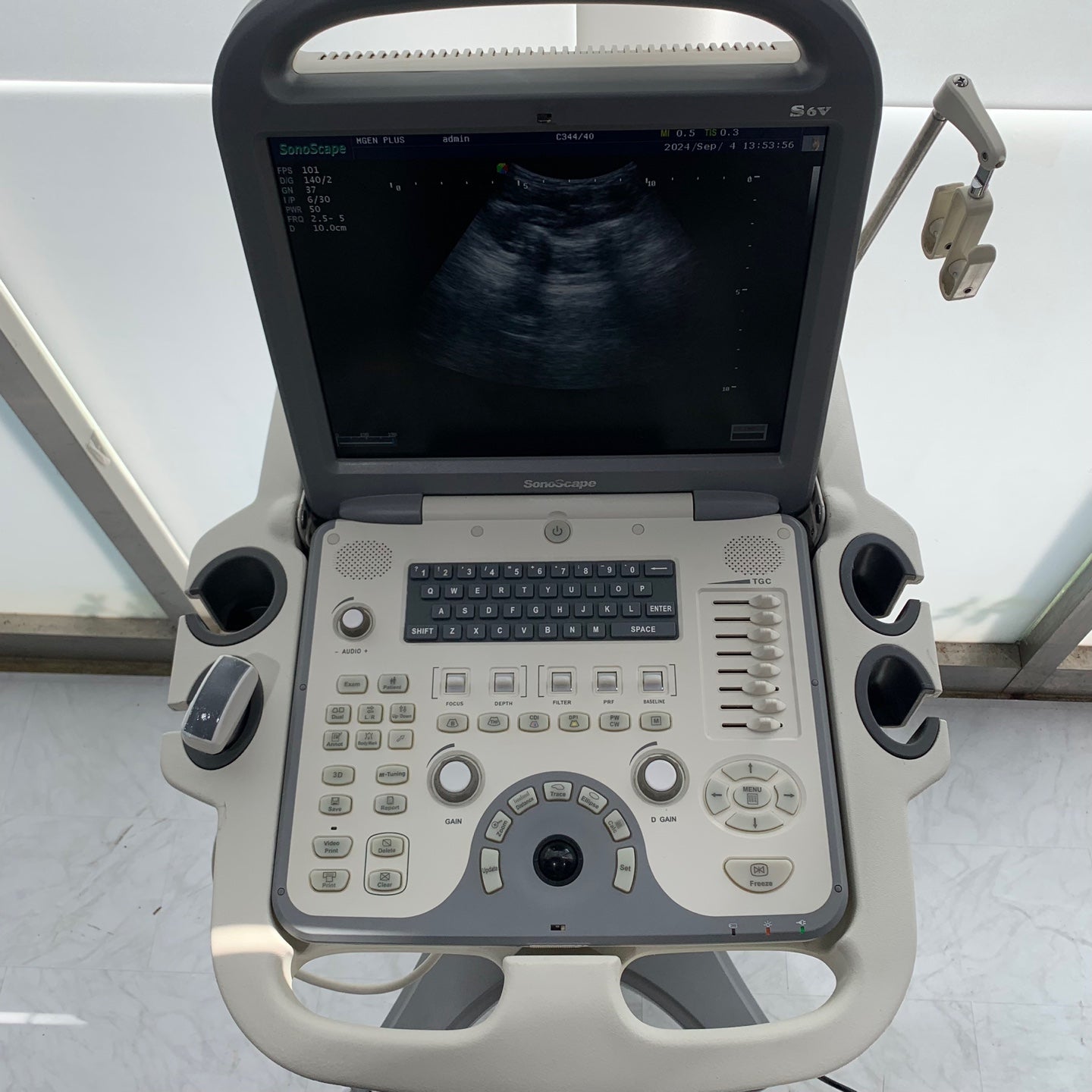 Used Sonoscape S6V Portable VET Ultrasound Convex Probe Medical