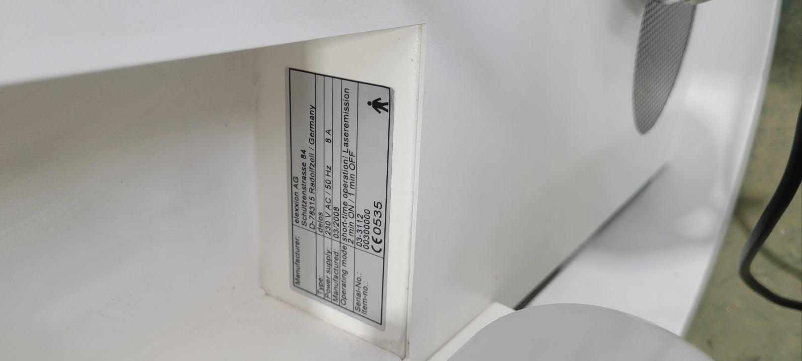 Used Elexxion AG Delos Er:Yag diodelaser dental machine