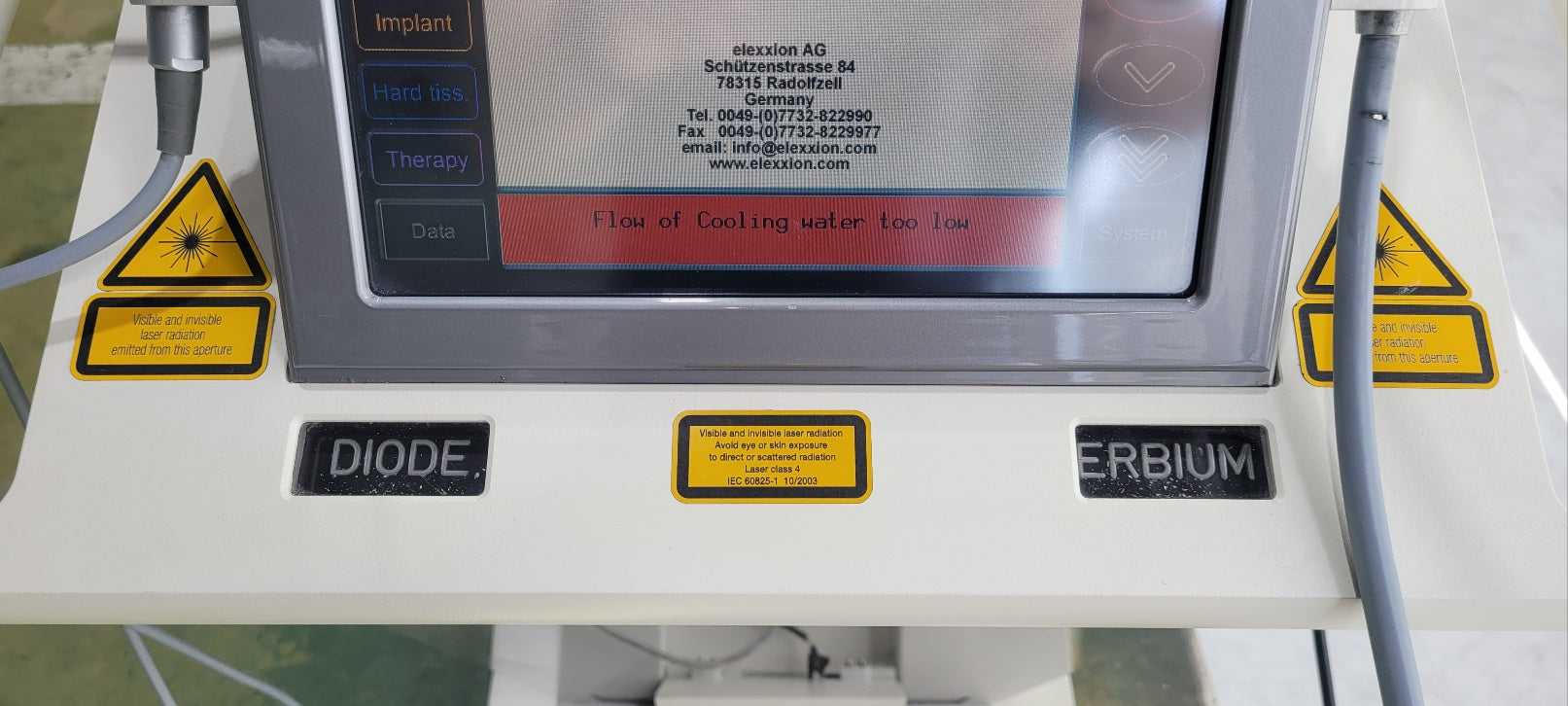 Used Elexxion AG Delos Er:Yag diodelaser dental machine