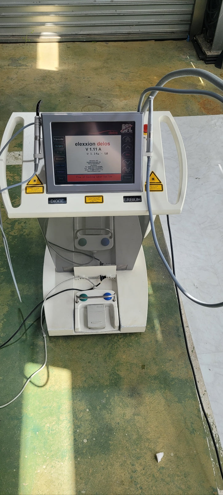 Used Elexxion AG Delos Er:Yag diodelaser dental machine