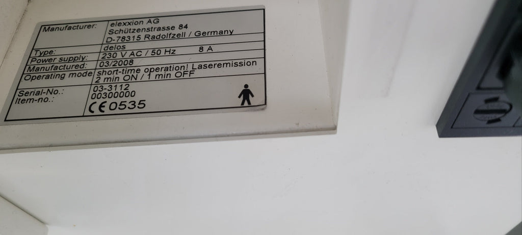 Used Elexxion AG Delos Er:Yag diodelaser dental machine