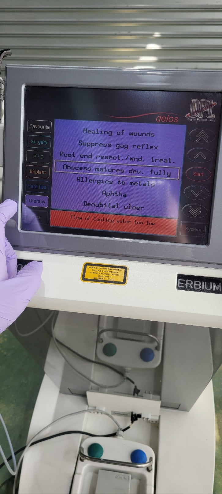 Used Elexxion AG Delos Er:Yag diodelaser dental machine