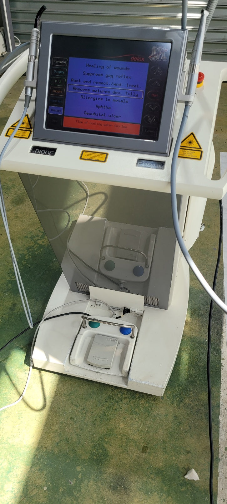 Used Elexxion AG Delos Er:Yag diodelaser dental machine