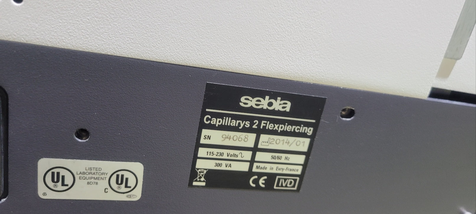 SEBIA CAPILLARYS 2 FLEX PIERCING Electrophoresis System