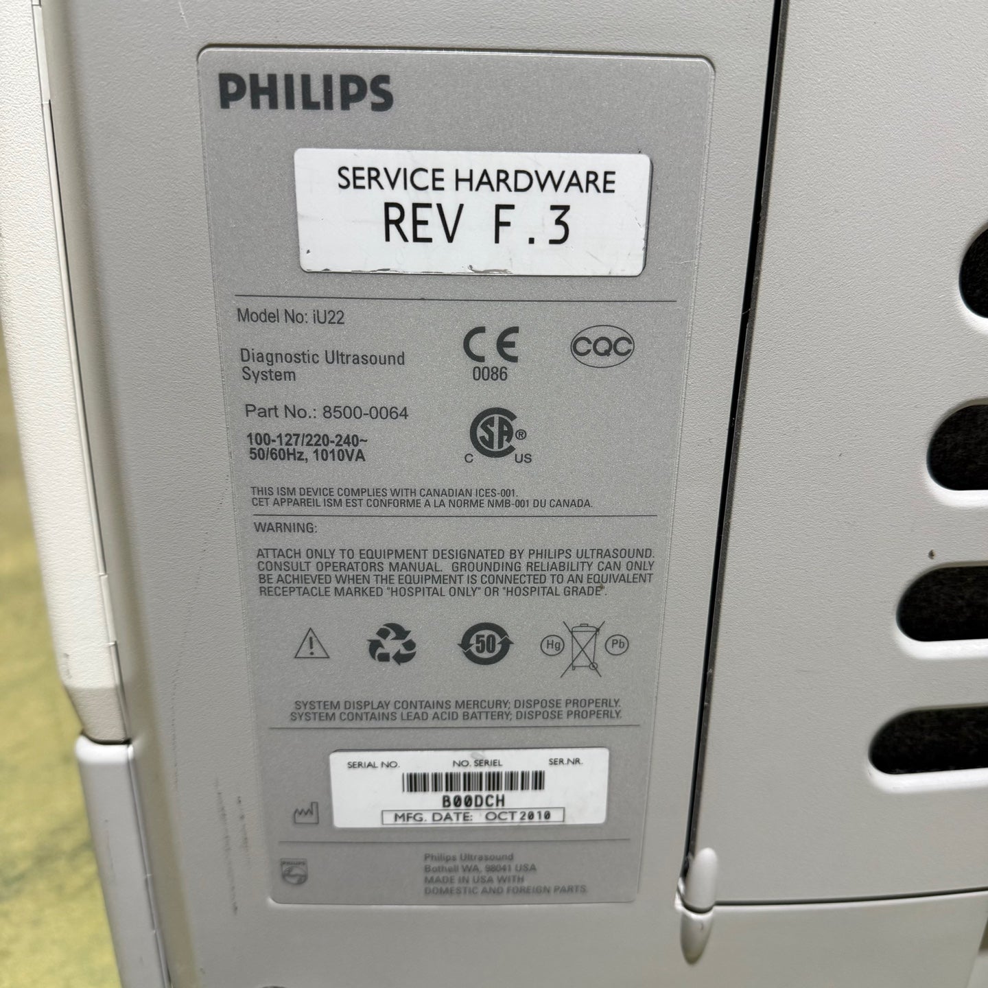 Philips IU22 with Convex & Linear 3 Probes