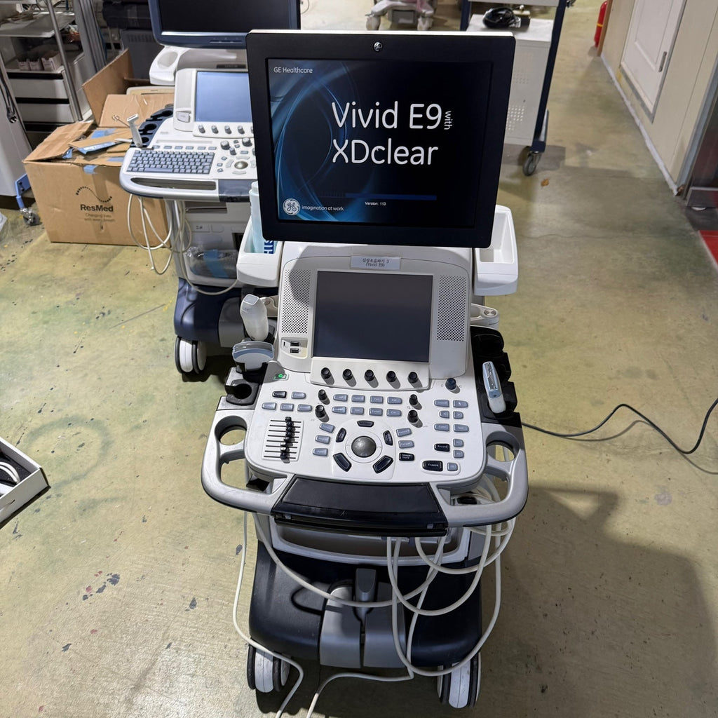 GE Vivid E9 XDclear 4D with 3 Probes