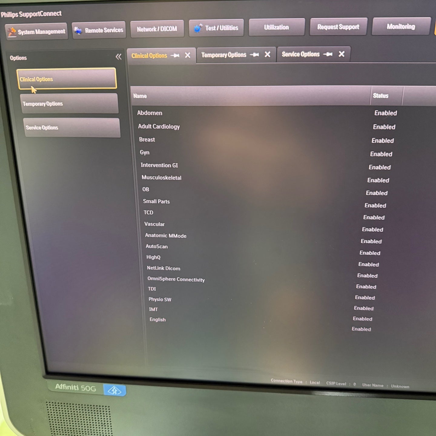 Philips Affiniti 50G with Cardiac, Convex & Linear 3 Probes