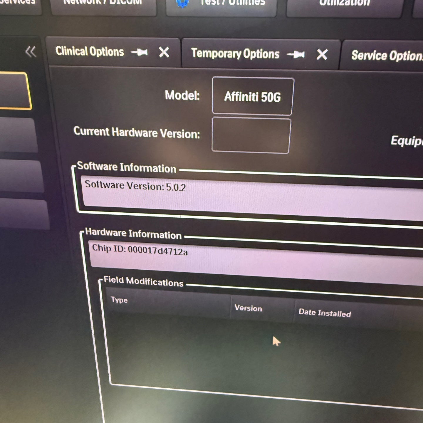Philips Affiniti 50G with Cardiac, Convex & Linear 3 Probes