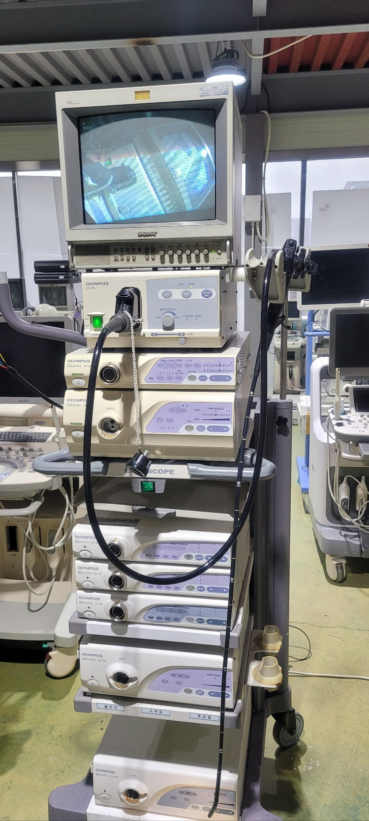 Used Olympus CV70 with GIF V70 Gastroscope 9mm Endoscope