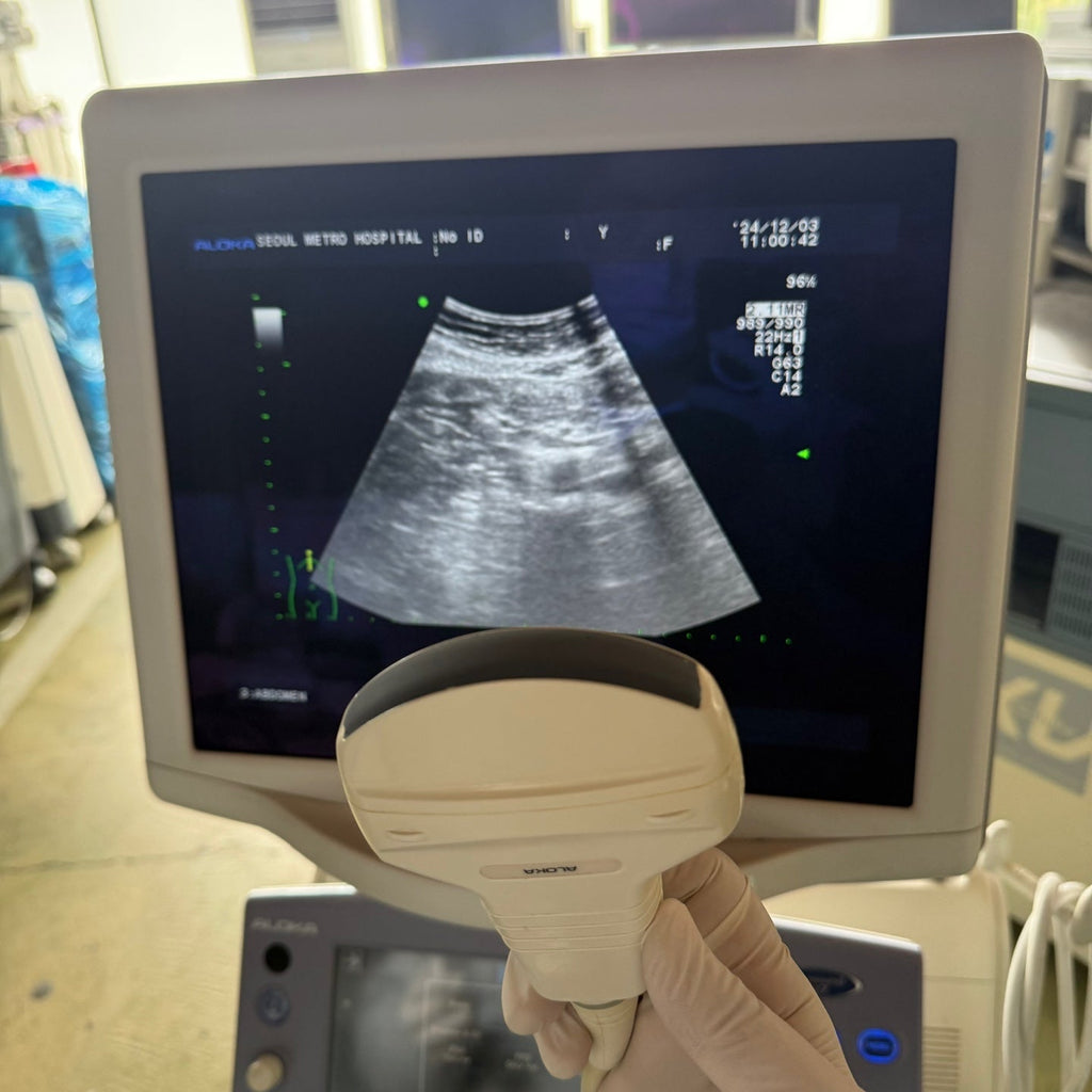Aloka Prosound Alpha7 with Convex, Cardiac & Linear Probes