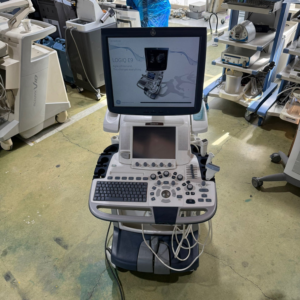 GE Logiq E9 with 3 Probes L8-18i & 9L & M4S