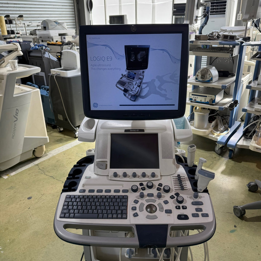 GE Logiq E9 with 3 Probes L8-18i & 9L & M4S