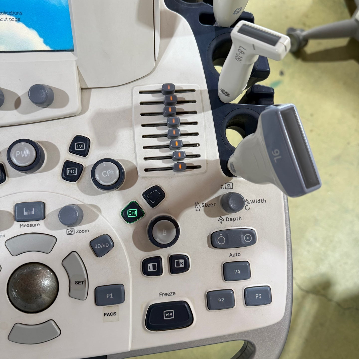 GE Logiq E9 with 3 Probes L8-18i & 9L & M4S