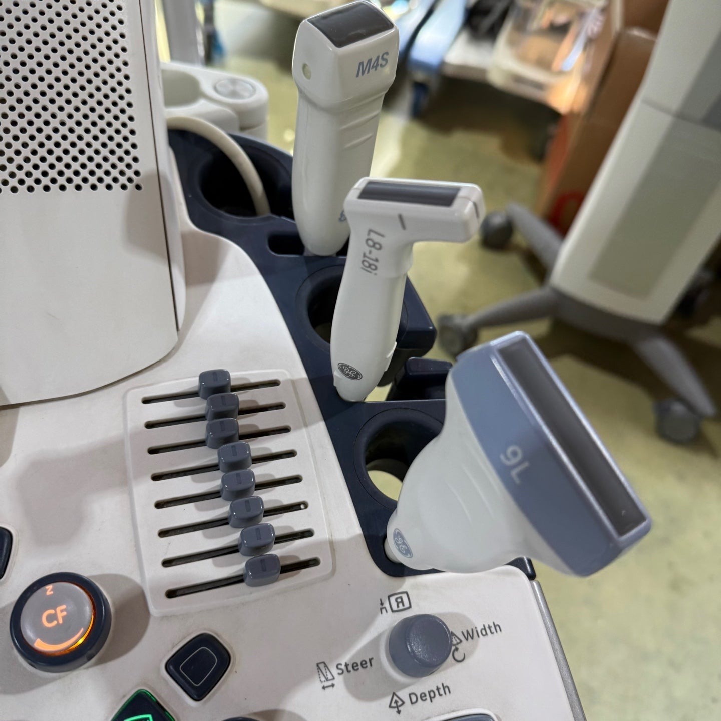 GE Logiq E9 with 3 Probes L8-18i & 9L & M4S