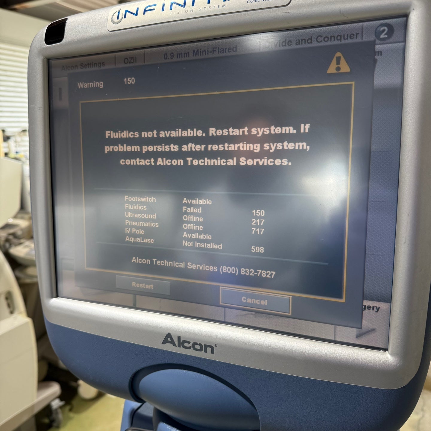 Used Alcon Infiniti Vision Phaco System
