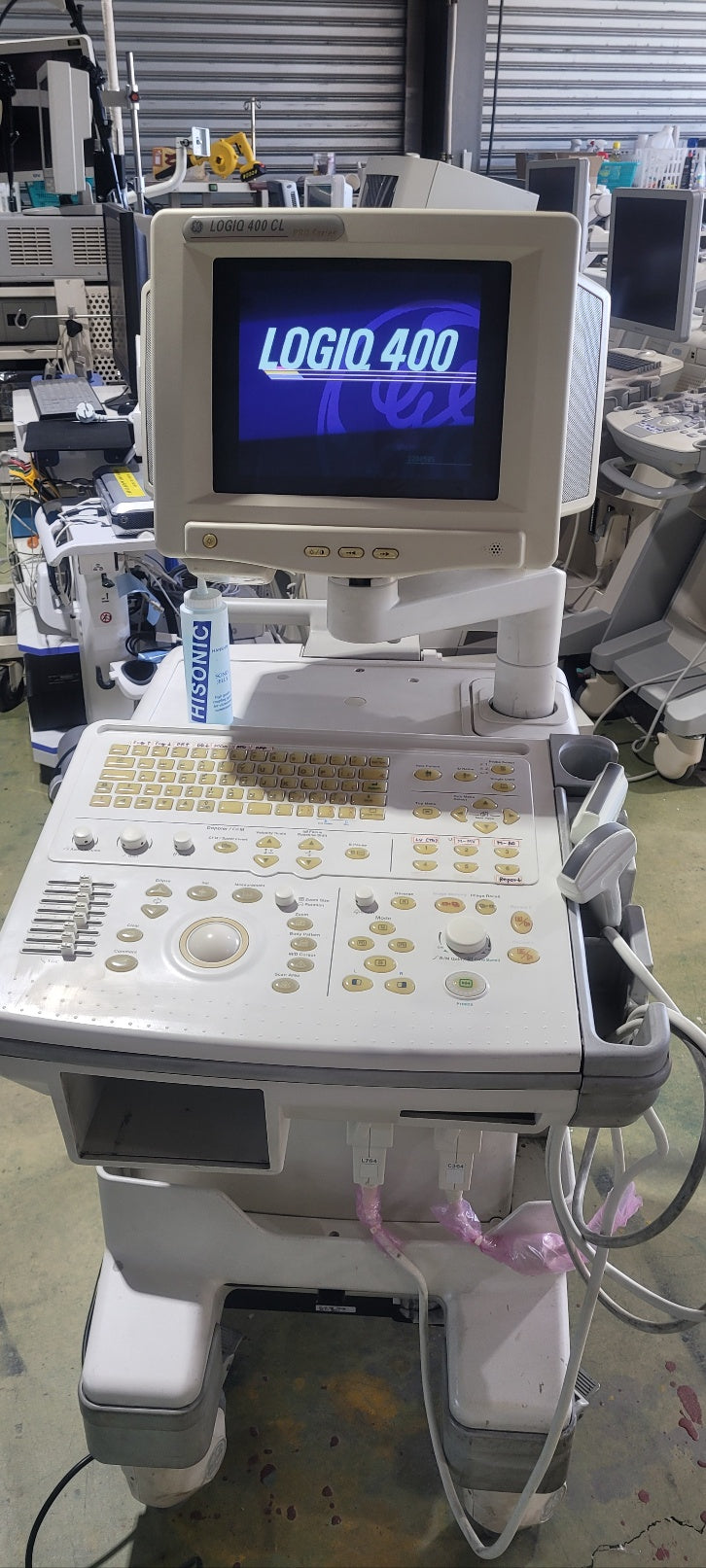 GE Logiq 400 CL Pro Ultrasound With Convex Linear 2Probes