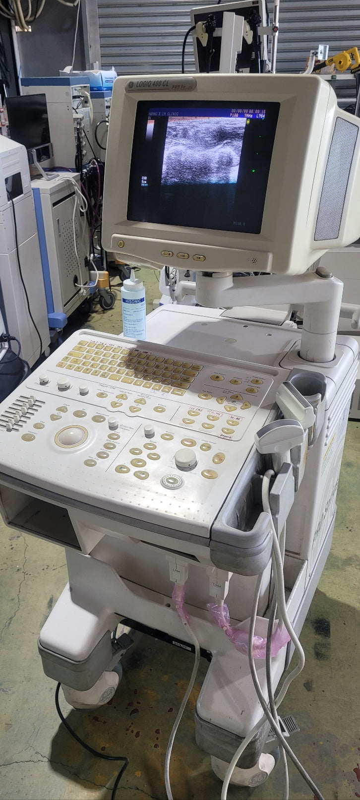 GE Logiq 400 CL Pro Ultrasound With Convex Linear 2Probes